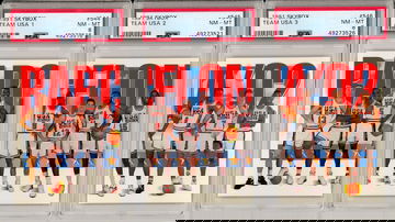 1991 Skybox Team USA 1 2 3 Set PSA 8 Michael Jordan 544 545 546