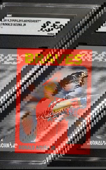 2019 TOPPS 582 MONTGOMERY SET 1 RONALD ACUNA JR #3 SGC 9.5