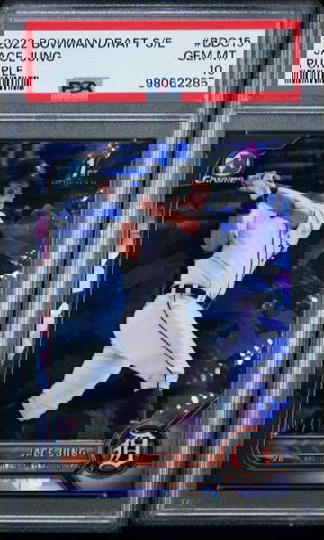 Jace Jung 1st 2022 Bowman Chrome Draft Sapphire Purple /10 PSA 10