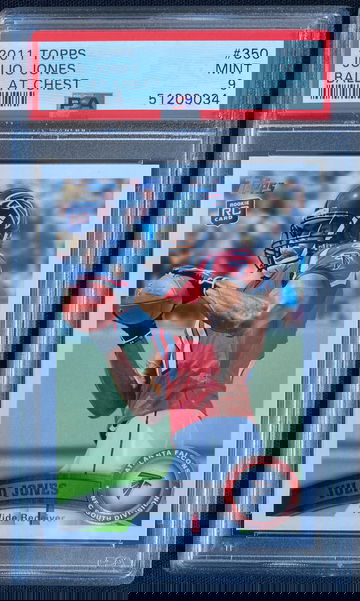 2011 Topps Julio Jones Rookie RC Ball At Chest #350 PSA 9! 