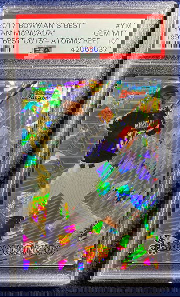 2017 Bowman’s best Yoan Moncada atomic Refractor PSA 10