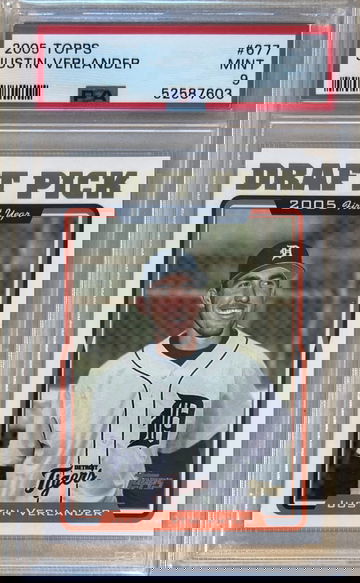 2005 Topps #677 Justin Verlander rookie PSA 9