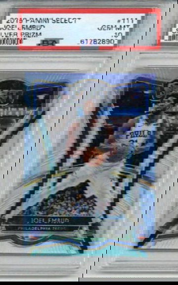2019 PANINI SELECT SILVER PRIZM #111 JOEL EMBIID CARD 76ERS PSA 10 LOW POP