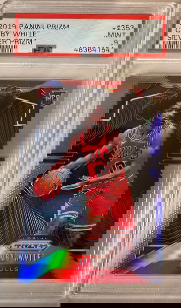 2019 Prizm Silver Prizms Coby White Bulls RC ROOKIE 253 psa 9 mint