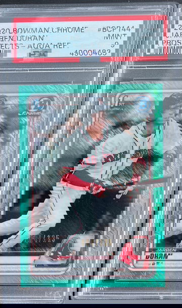 2020 Bowman Chrome Jarren Duran Aqua Shimmer /125 PSA 9