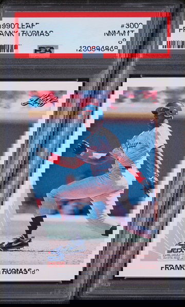 1990 Leaf Frank Thomas #300 PSA 8