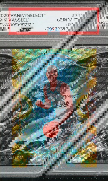 2020 Panini Select Gold Wave Devin Vassell #71 PSA 10