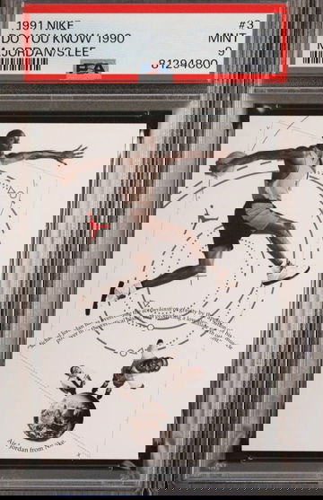 1991 Nike Michael Jordan Spike Lee do you know #3 psa 9