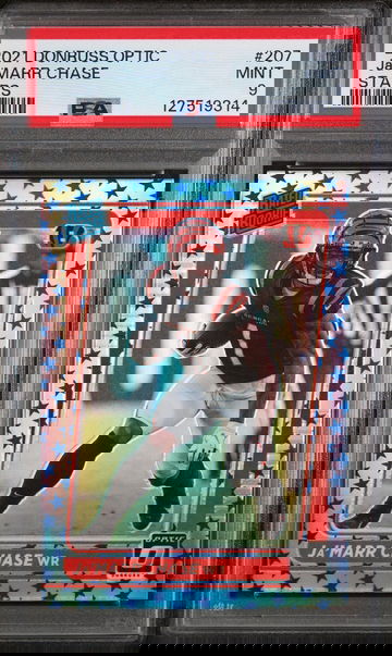 2021 Donruss Optic Rated Rookie Stars Ja'Marr Chase #207 PSA 9