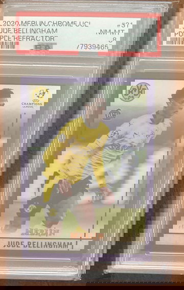 2020 Merlin Chrome UCL Jude Bellingham Purple Refractor RC 274/299