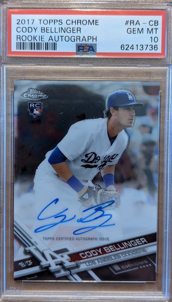 2017 Topps Chrome Cody Bellinger Rookie Autograph Auto #RA-CB PSA 10