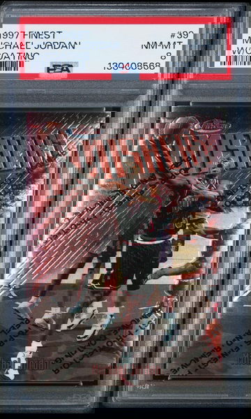 1997 Finest With Coating Michael Jordan #39 PSA 8