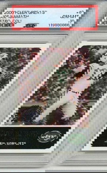 2000 FLEER GREATS RETRO COLLECTION JOE NAMATH CARD JETS PSA 10 LOW POP