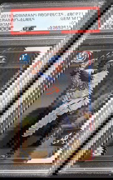 ⚾ 2015 Bowman Chrome #BCP71 Ozhaino Ozzie Albies RC Rookie Card PSA 10 Braves 1st