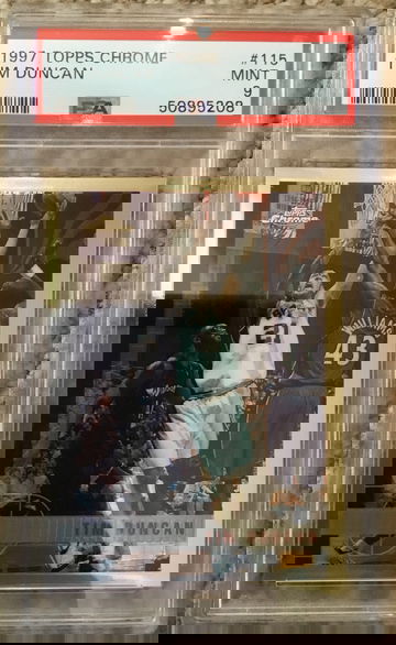 1997 Topps Chrome Tim Duncan PSA 9