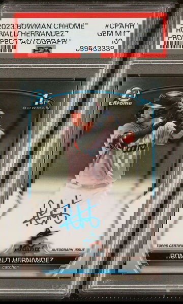 2023 Bowman Chrome Ronald Hernandez 1st Auto Gem Mint PSA 10