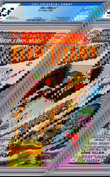 TEEN TITANS #1 CGC 3.5 BATMAN WONDER WOMAN FLASH APPS NICK CARDY CVR & ART 1966