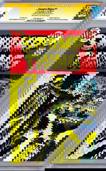 SWAMP THING #7 CGC-SS 9.4 *SIGNED ARTIST BERNIE WRIGHTSON* BATMAN CROSSOVER 1973