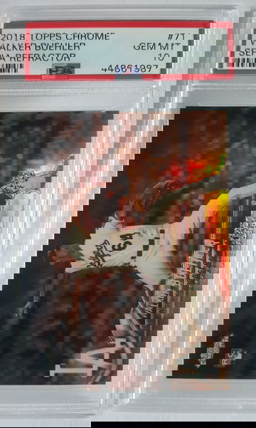 Walker Buehler 2018 Topps Chrome Sepia Refractor PSA 10 #71   