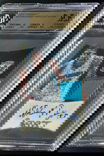 Anthony Davis 2012 Select #270 Rookie Jersey Auto 007/149 BGS 9.5 / 9