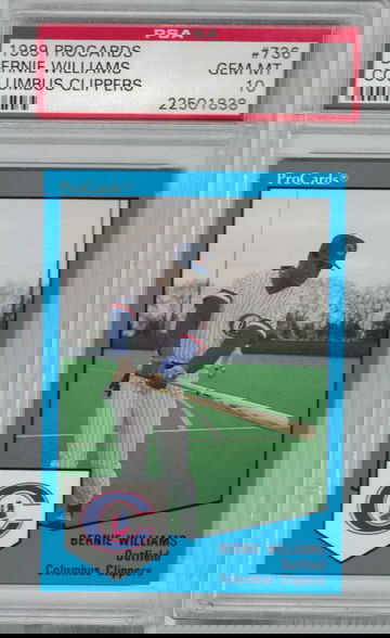 1989 Procards - Columbus Clippers - Bernie Williams PRC PSA 10 Gem-Mint