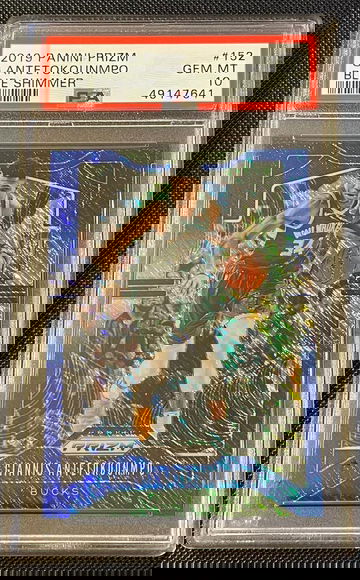 Giannis ANTETOKOUNMPO 2019 Prizm Blue Shimmer SSP Pop 10! PSA 10