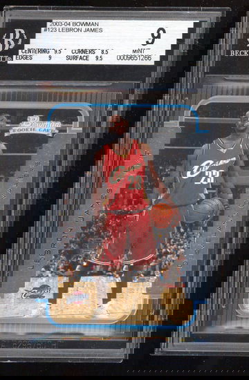 2003-2004 Bowman LeBron James ROOKIE - Card #123 - BGS 9