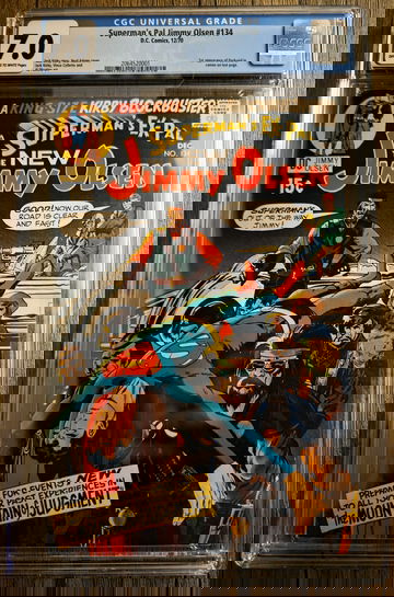 Superman's pal Jimmy Olsen #134 cgc 7.0 ( 1st appearance of Darkseid)