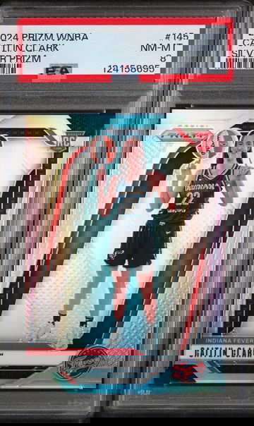 2024 Panini Prizm WNBA Silver Prizm Caitlin Clark #145 PSA 8