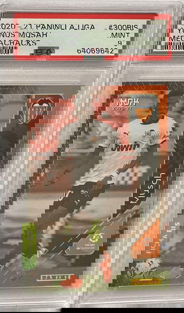 2020-21 Panini Megacracks #300BIS YUNUS MUSAH **PSA 9 MINT** Valencia FICHA BIS
