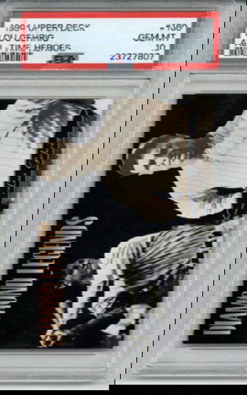 1994 UPPER DECK ALL TIME HEROES LOU GEHRIG CARD NEW YORK YANKEES PSA 10