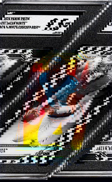 2024 Panini Prizm #231 Jalen Hurts Black & White Chkr. Prizm SGC 9.5