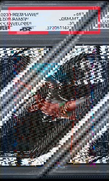 2023 PANINI PRIZM WWE RAZOR RAMON LUCLY ENVELOPES PRIZM #1/8 PSA 10 pop 1