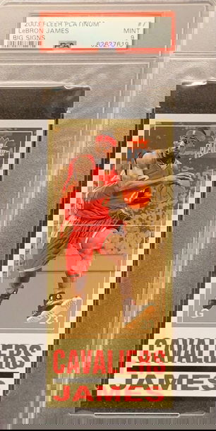 2003 LEBRON JAMES Fleer Platinum Big Signs Jumbo Slab #7 RC Mint PSA 9 ONLY 14 Graded Higher 