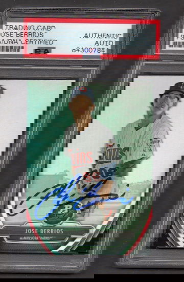 Jose Berrios Signed Autographed 2013 Bowman Platinum #84 RC PSA DNA COA