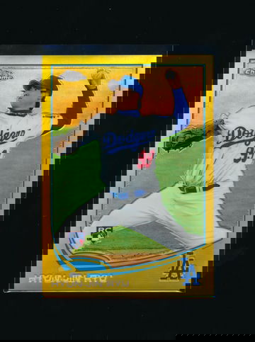 2013 Topps Chrome #25, Hyun-Jin Ryu RC Gold Refractor /50, NICE