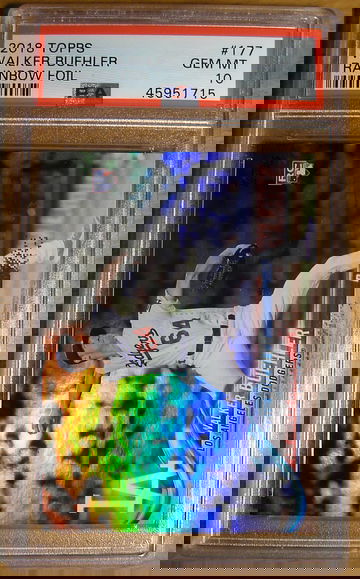 Walker Buehler 2018 Topps #177 Rainbow Foil RC PSA 10