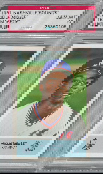 1981 Nashville Sounds - Team Issue - Willie McGee PRC PSA 10 Gem-Mint