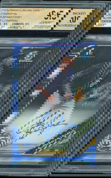 2019 Bowman Chrome CJ Abrams Blue Refractor Auto BGS 9.5