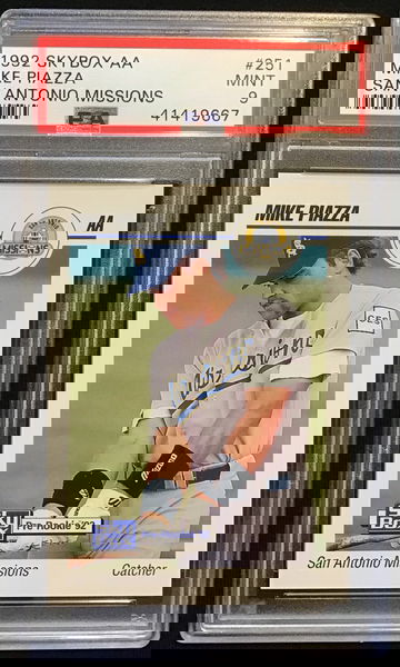 1992 Skybox AA Mike Piazza PSA 9 Mint