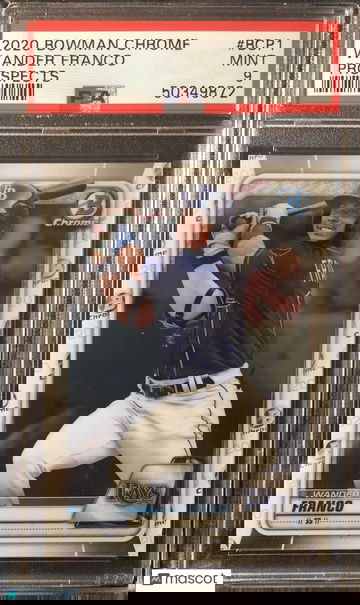 WANDER FRANCO 2020 Bowman Chrome Prospects #BCP1 PSA 9 Mint Tampa Bay Rays