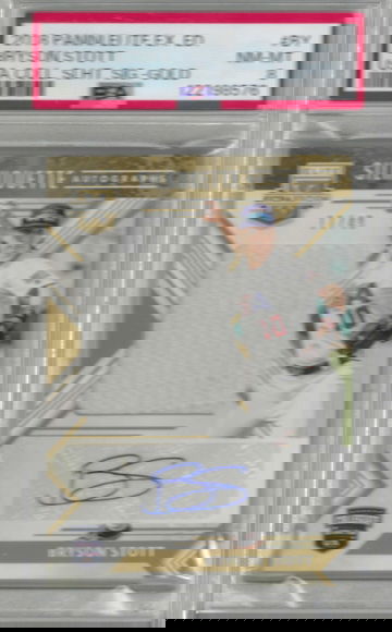 Bryson Stott 2018 Panini Elite Extra #UCSA-BY GUM GOLD ROOKIE AUTO 11/49 PSA 8 NICE! DEBUT 2022PHILLIES