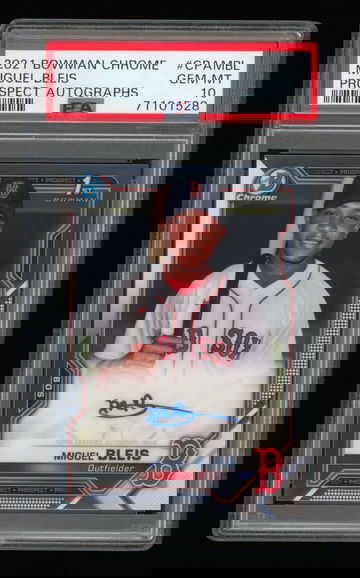 2021 Bowman Chrome MIGUEL BLEIS Auto PSA 10 RC Autograph 1st Bowman Chrome