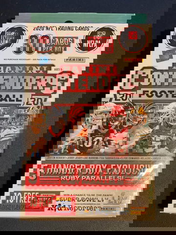 (1) UNOPENED 2020 Panini Contenders NFL FOOTBALL HANGER Box Burrow Hurts Tua Love Herbert RC??