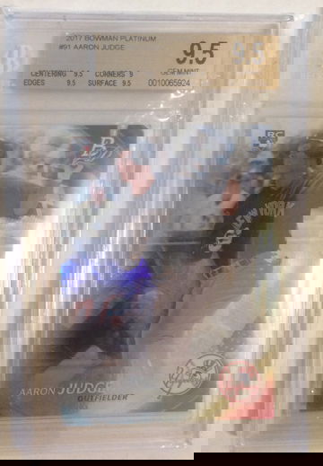 2017 Bowman Platinum #91 Aaron Judge Rookie Rc BGS 9.5 GEM MINT