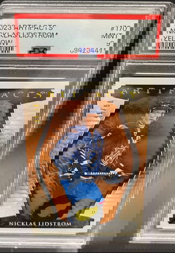 2023-2024 Artifacts Nicklas Lidstrom Yellow /50 PSA 9