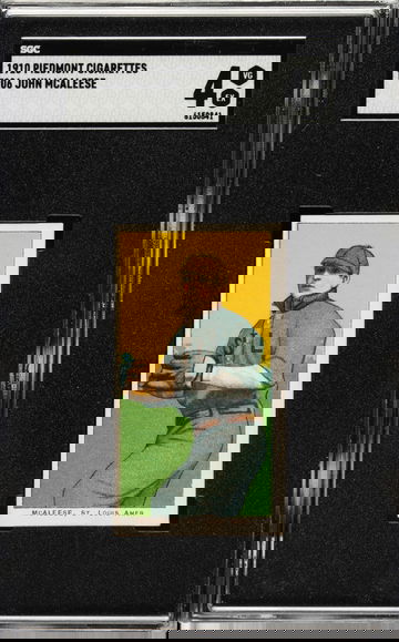 1910 T206 Piedmont Cigarettes John McAleese St. Louis Browns SGC 4 VGEX