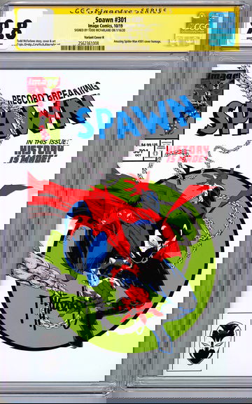 SPAWN #301 CGC-SS 9.8 AMAZING SPIDER-MAN #301 HOMAGE SIGNED TODD MCFARLANE 2019