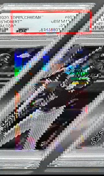 2020 LUIS ROBERT #60 TOPPS CHROME REFRACTOR ROOKIE PSA 10 RC CHICAGO WHITE SOX