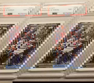 1992Topps Shaquille O'neal rookie draft pick #362 PSA 8 2 card lot